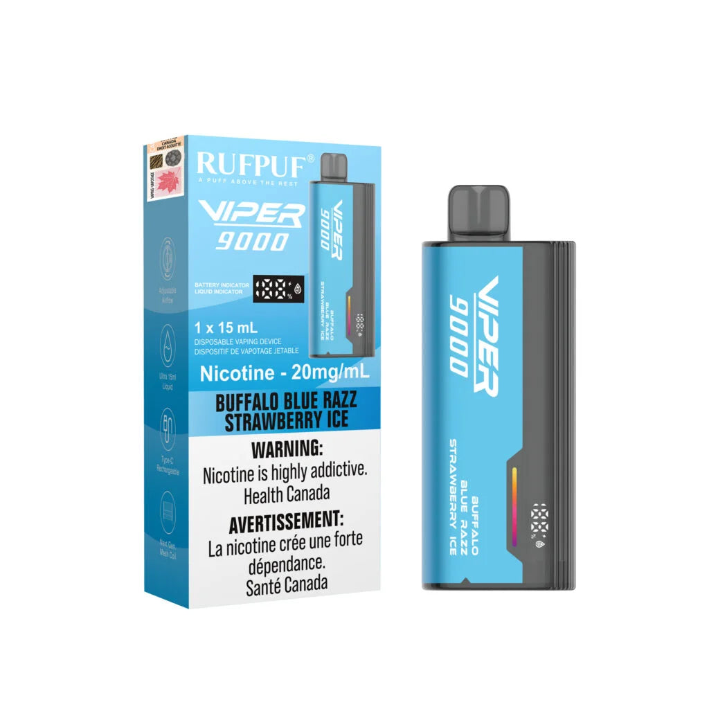 rufpuf Viper 9000 Buffalo Blue Razz Strawberry Ice (20mg)