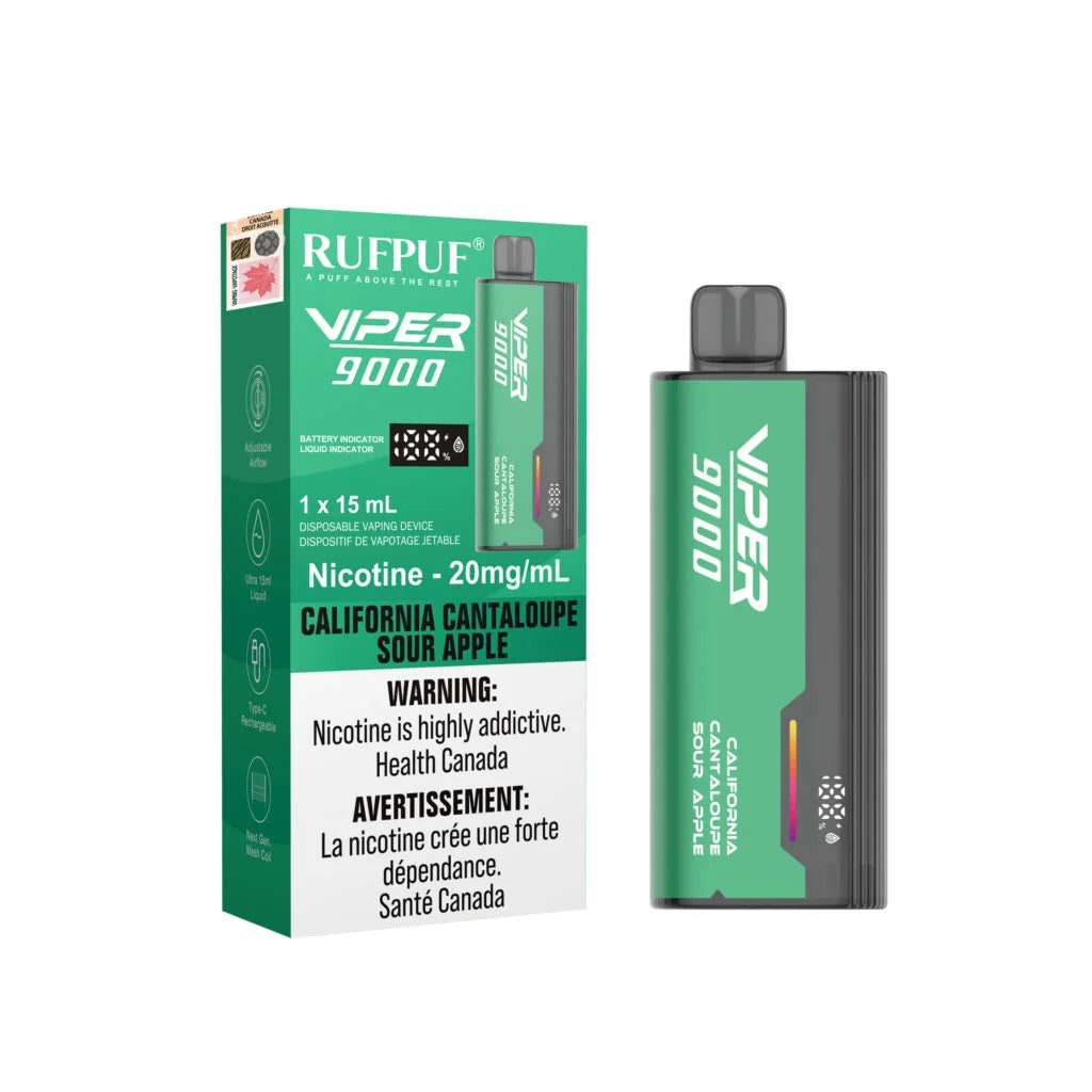 rufpuf Viper 9000 California Cantaloupe Sour Apple (20mg)