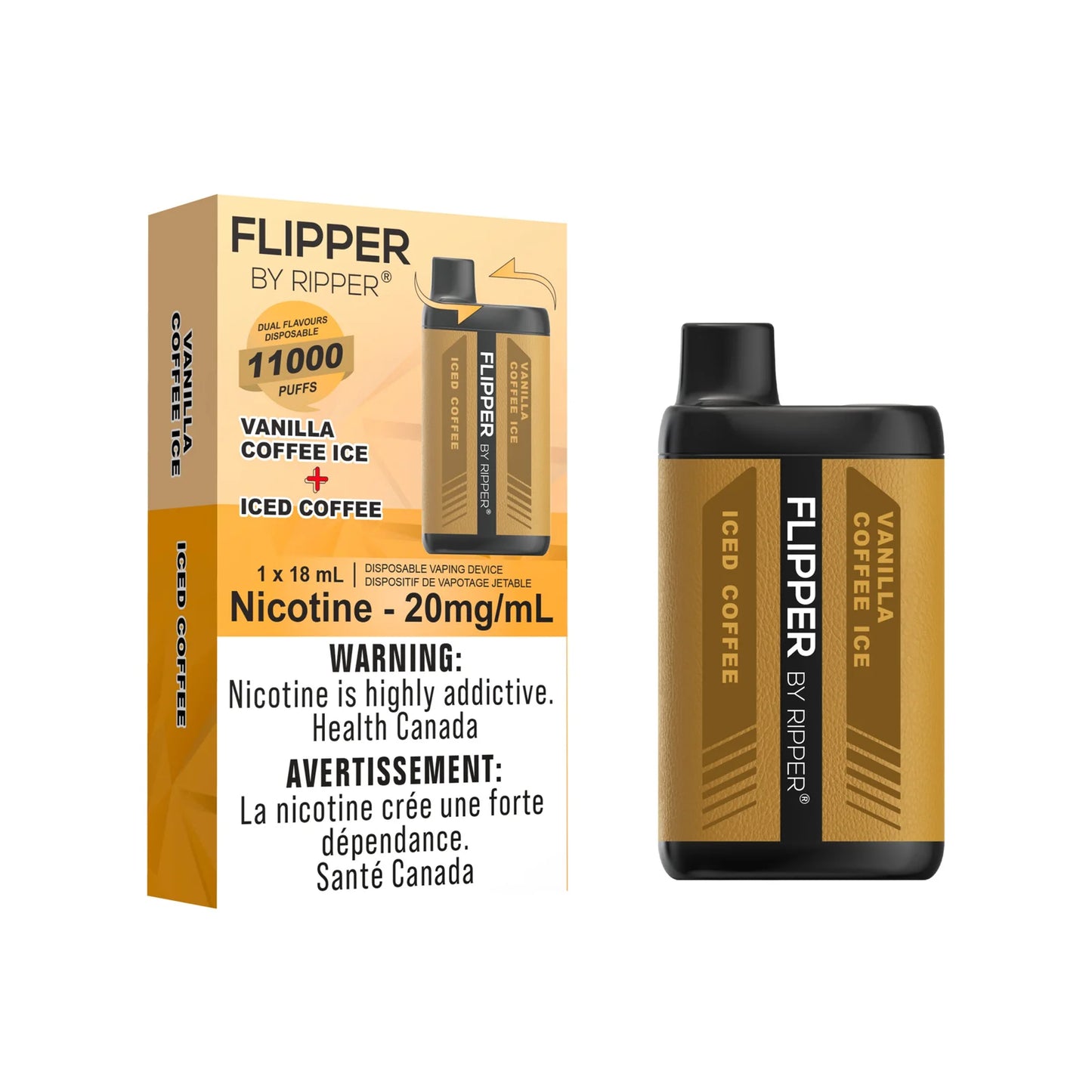Flipper 11000 vanilla iced coffee + iced coffee