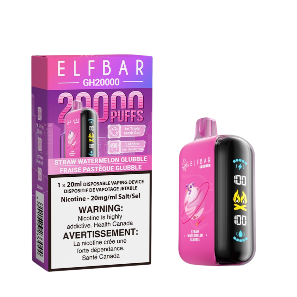 (Ontario) Elf Bar GH20k Disposable Vape - Straw Watermelon Glubble