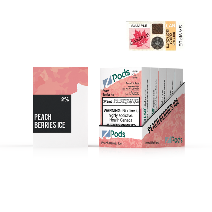 Z pods peach berries ice 20MG ontario