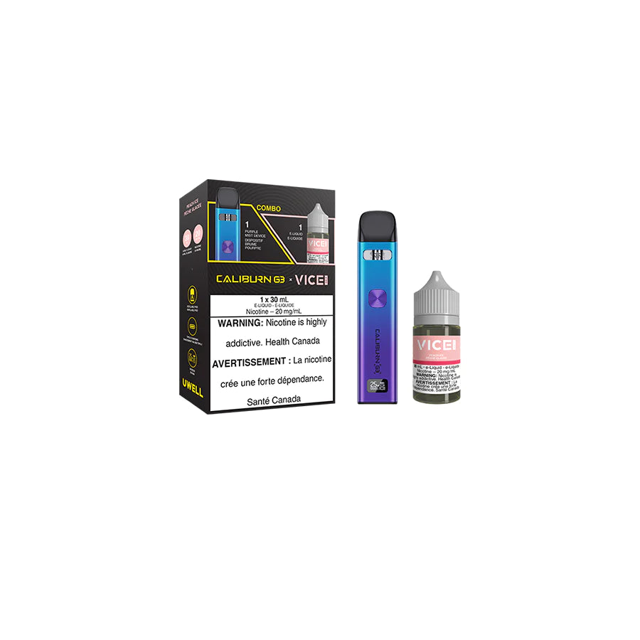 UWELL CALIBURN G3 POD KIT AND VICE SALT E-LIQUID BUNDLE