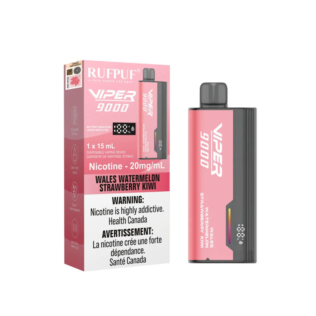 rufpuf Viper 9000 Wales Watermelon Strawberry Kiwi (20mg)