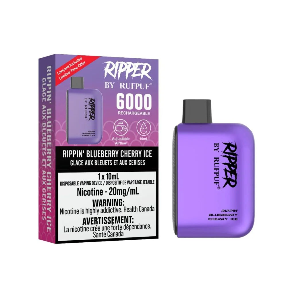 Rufpuf Ripper 6000 Rippin’ Blueberry Cherry Ice (20mg)