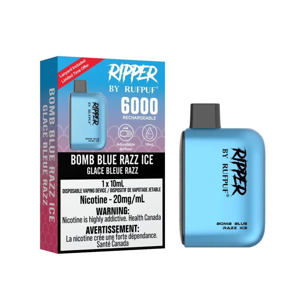 Rufpuf Ripper 6000 Bomb Blue Razz Ice (20mg)