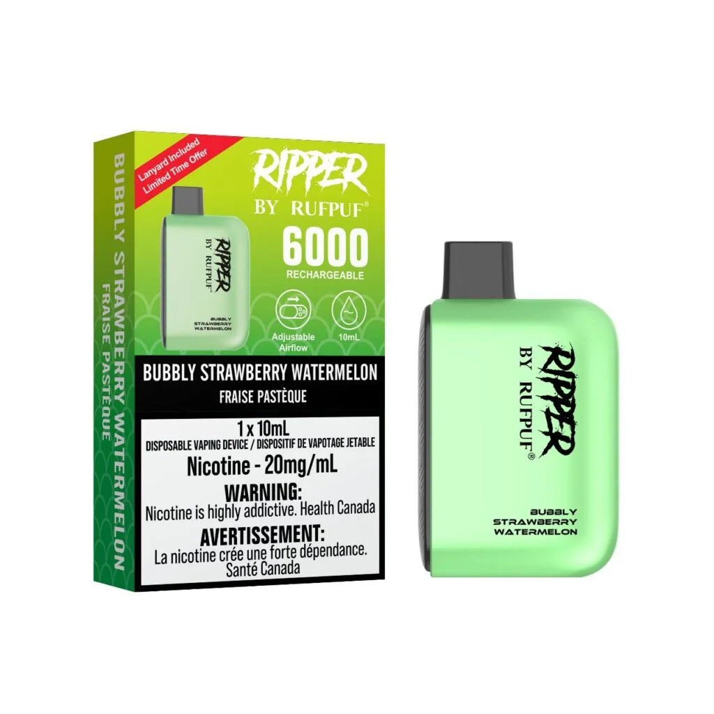 Rufpuf Ripper 6000 Bubbly Strawberry Watermelon (20mg)