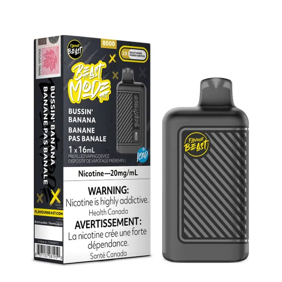 (Ontario) Flavour Beast Beast Mode 8K Disposable - Bussin' Banana Iced 20MG