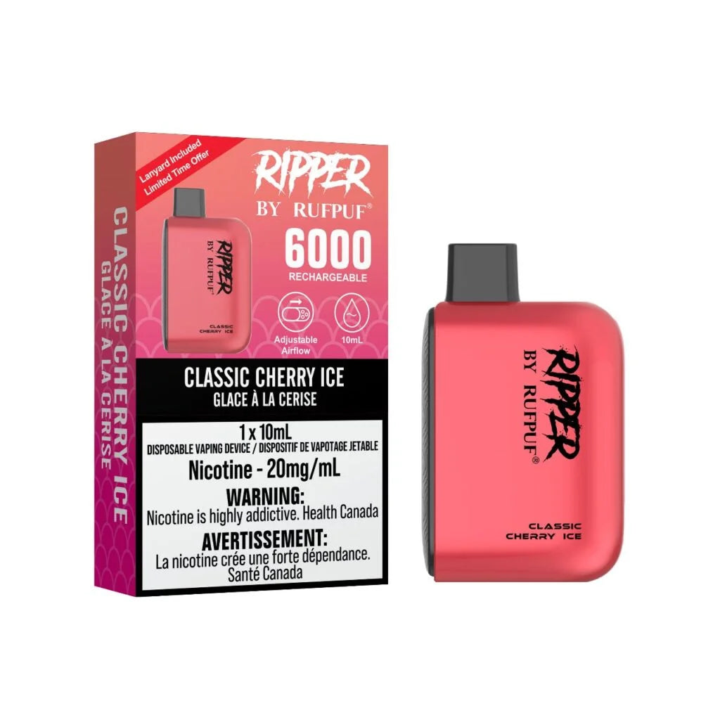 Rufpuf Ripper 6000 Classic Cherry Ice (20mg)