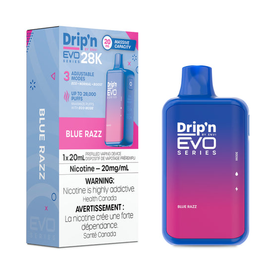 (Ontario) Drip'n by Envi EVO Series 28K Disposable - Blue Razz