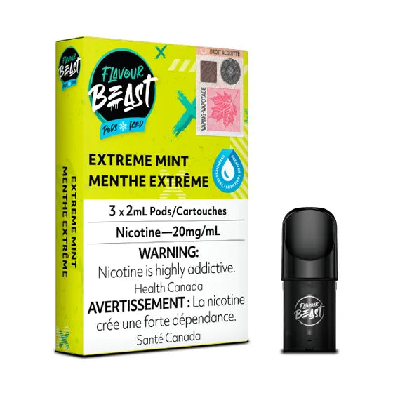 (ontario) Flavour Beast Pod Pack - Extreme Mint Iced - 20MG