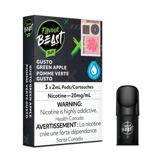 Flavour Beast Pod Pack - Gusto Green Apple - 20MG