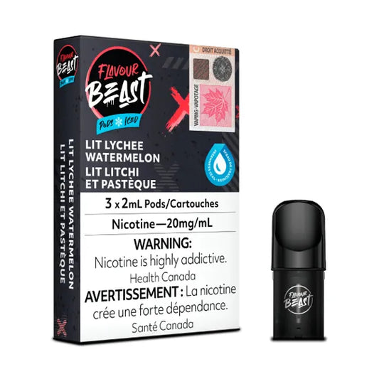 Flavour Beast Pod Pack - Lit Lychee Watermelon Iced - 20MG