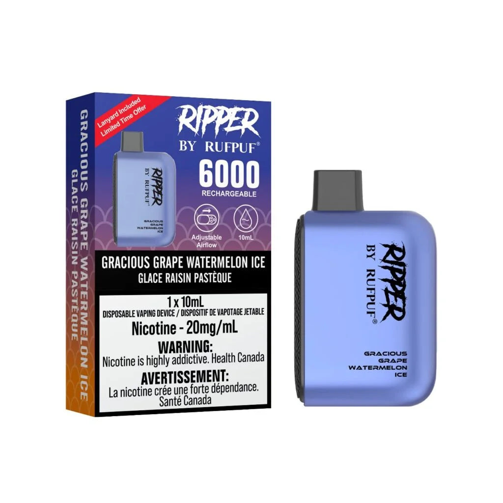 Rufpuf Ripper 6000 Gracious Grape Watermelon Ice (20mg)