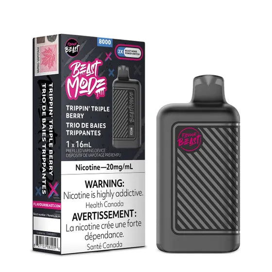 (Ontario) Flavour Beast Beast Mode 8K Disposable - Trippin' Triple Berry 20MG