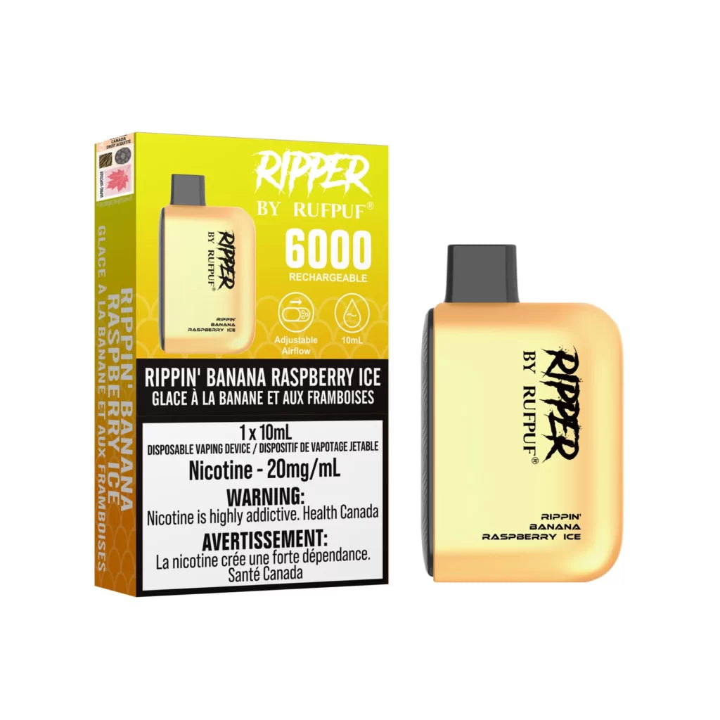 Rufpuf Ripper 6000 Rippin’ Banana Raspberry Ice (20mg)