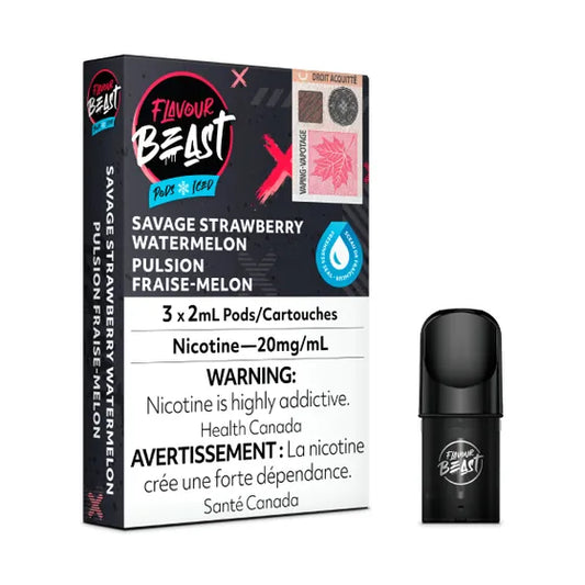 Flavour Beast Pod Pack - Savage Strawberry Watermelon Iced - 20MG
